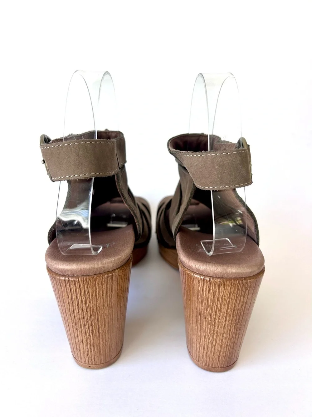Dansko Demetra Cutout Taupe Suede Peep Toe Bootie